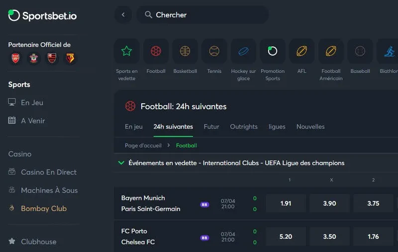 cotes paris sportifs
