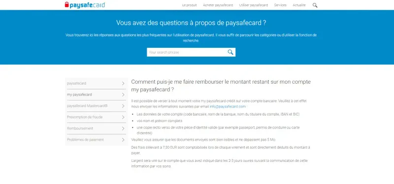 remboursement paysafecard