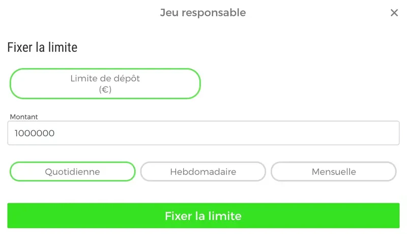 limite de dépot
