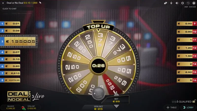 choose numbers deal or no deal