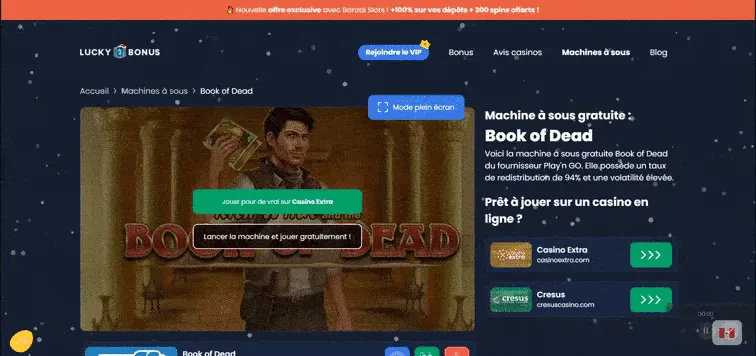 règles book of dead