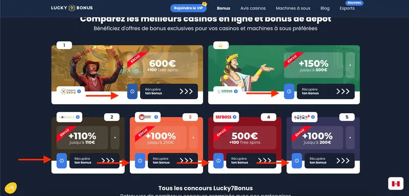 informations sur les conditions du wager