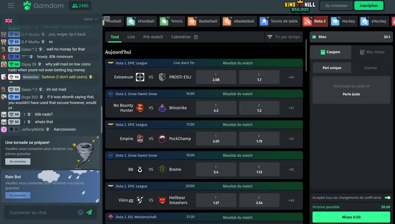 esport bets dota 2 gamdom