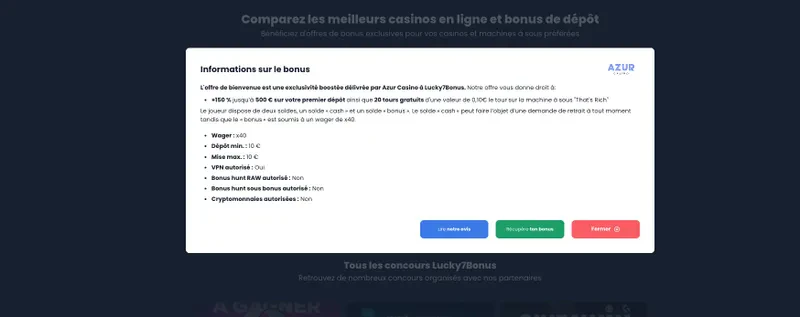 Les informations primordiales avant de s’inscrire sur un casino en ligne sont disponibles sur Lucky7Bonus