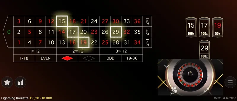 lightning roulette version mobile