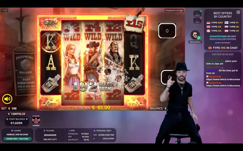 roshtein big win deadwood