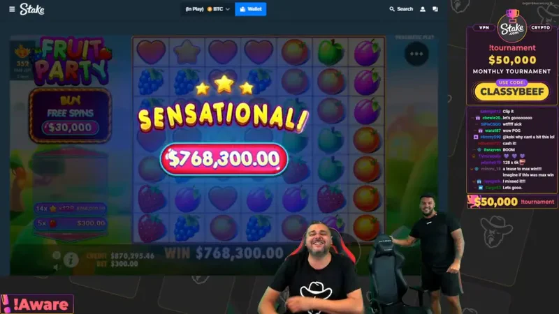 classybeef fruit party big win