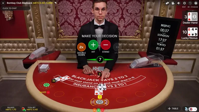 tirage des cartes blackjack