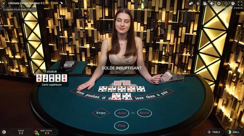 start of a game to ultimate poker