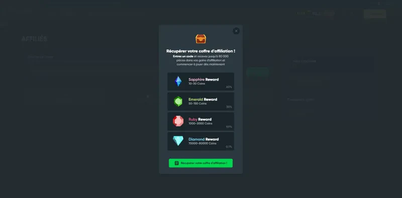 coffre gratuit gamdom