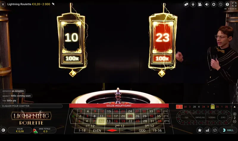 Roulette lightning