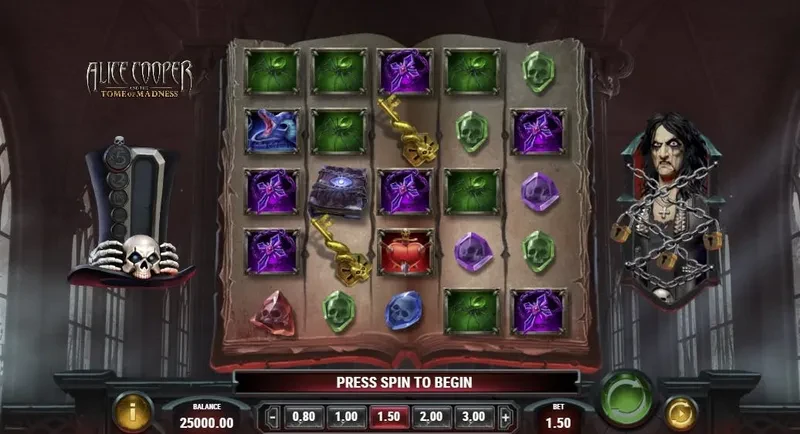 Alice cooper and the tome of madness grid