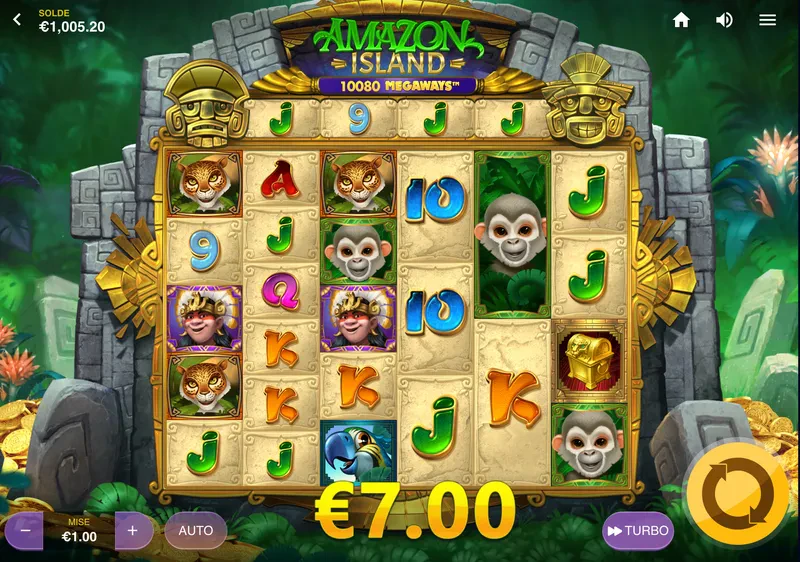 base game amazon island megaways