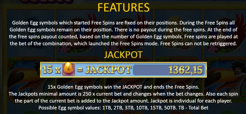 15 golden eggs bonus
