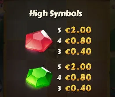 high value symbols aldo's journey