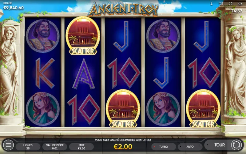 symboles bonus sur Ancient Troy