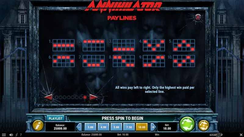 paylines annihilator