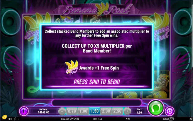 free spins banana rock