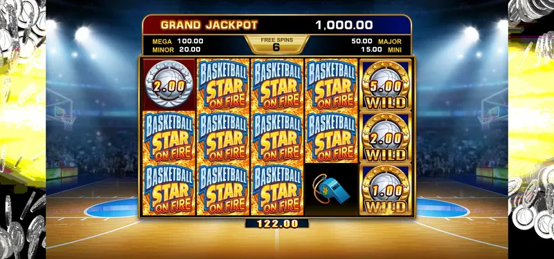 Basketball Star on Fire Bonus tours gratuits