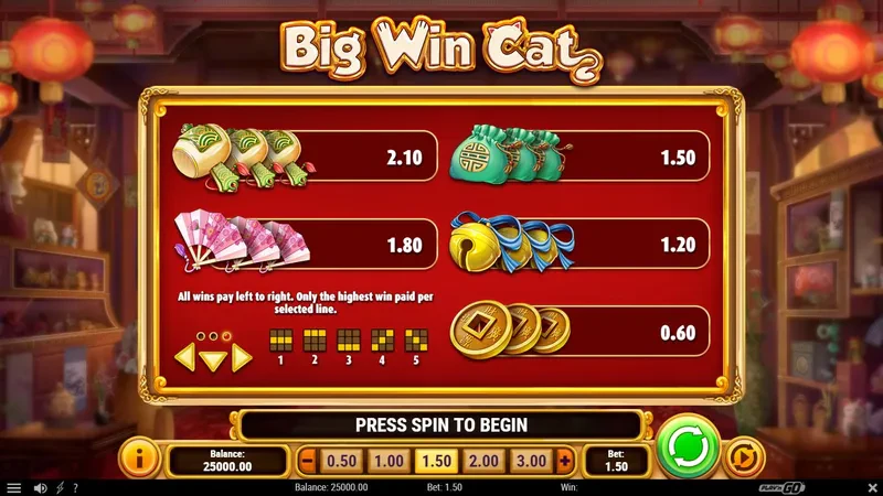 symboles big win cat