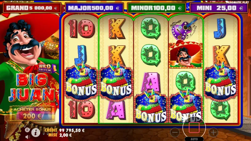 Obtention du bonus sur Big Juan