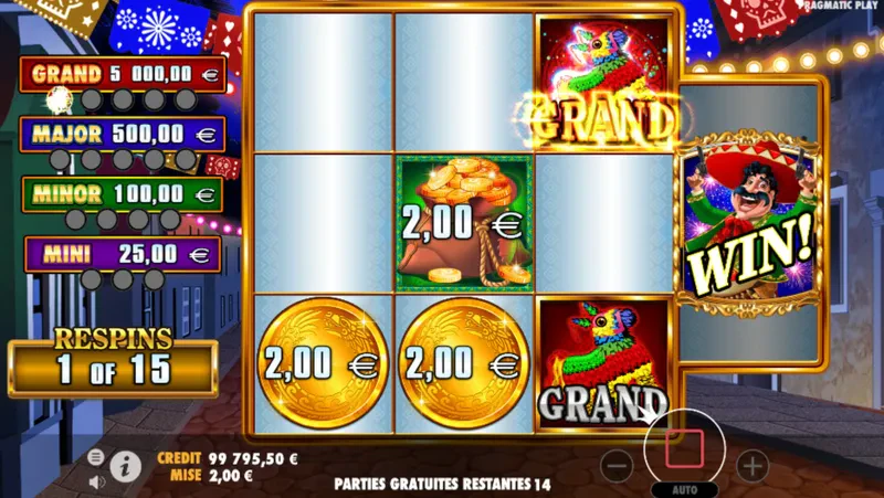 Grille de départ de la slot Big Juan