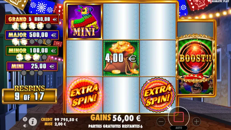 Tours supplémentaires sur la machine a sous Big Juan