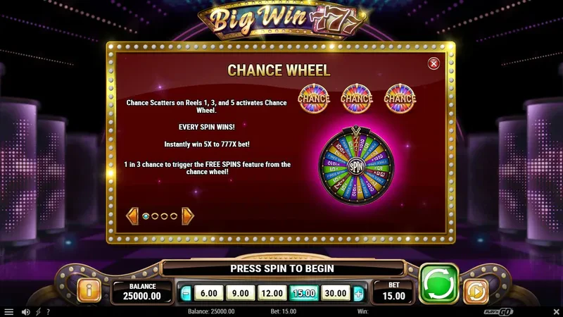 bonus big win 777