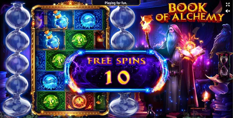 10 tours gratuits bonus book of alchemy