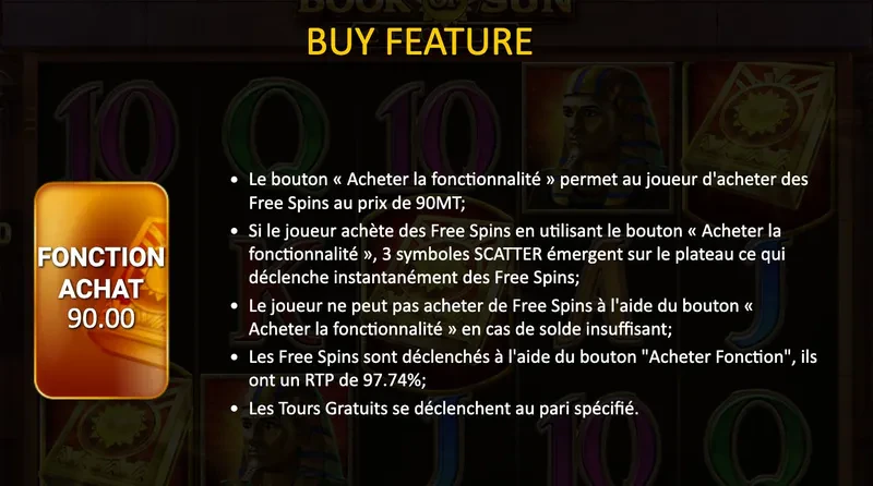 fonction achat de bonus