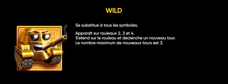 symbole wild sur cash tank 