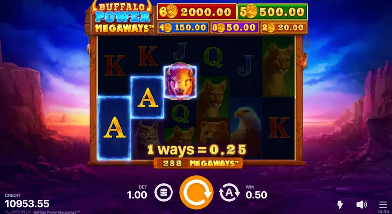 wild buffalo power megaways