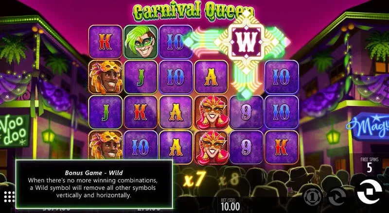 wild bonus carnival queen