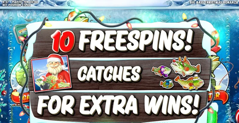 10 tours gratuits bonus christmas big bass bonanza