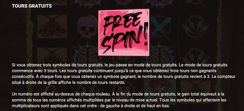 symboles free spins sur la machine a sous
