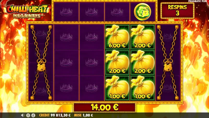 argent bonus chilli heat megaways