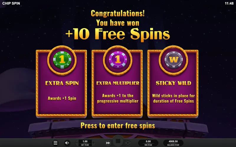 10 free spin