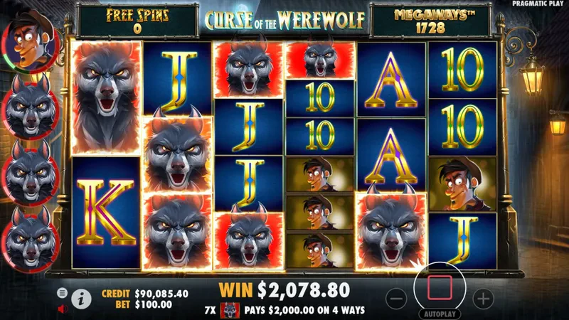 fin bonus curse of the werewolf megaways