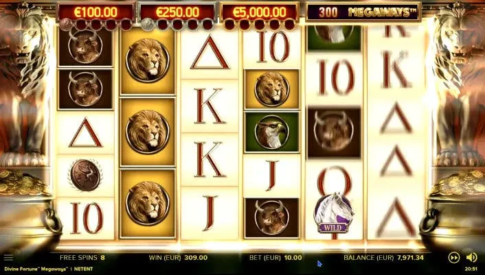 free spins divine fortune megaways