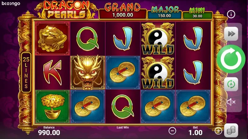 interface jeu dragon pearls