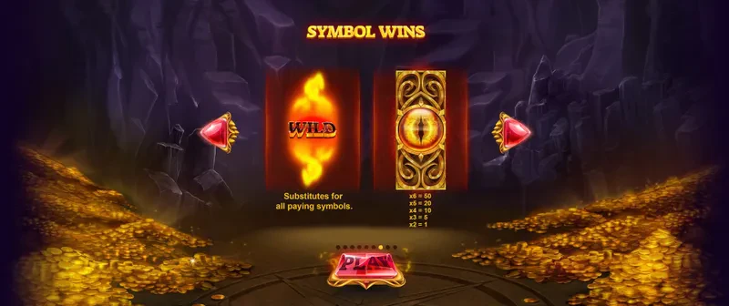 symboles dragon's fire megaways