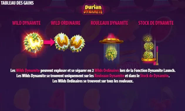 wild symboles durian dynamite