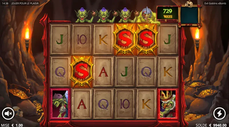 Bonus fresh meat spin sur Evil Goblins xBombs