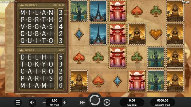 interface jeu frequent flyer