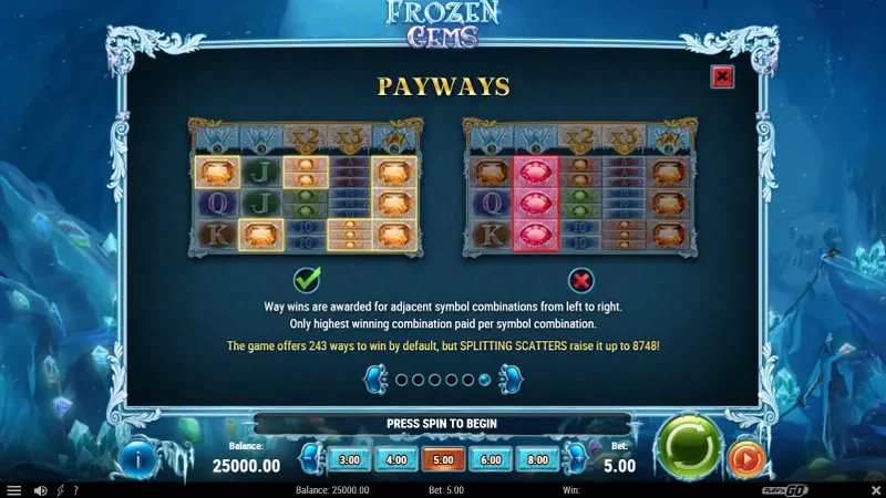 frozen gems connexions