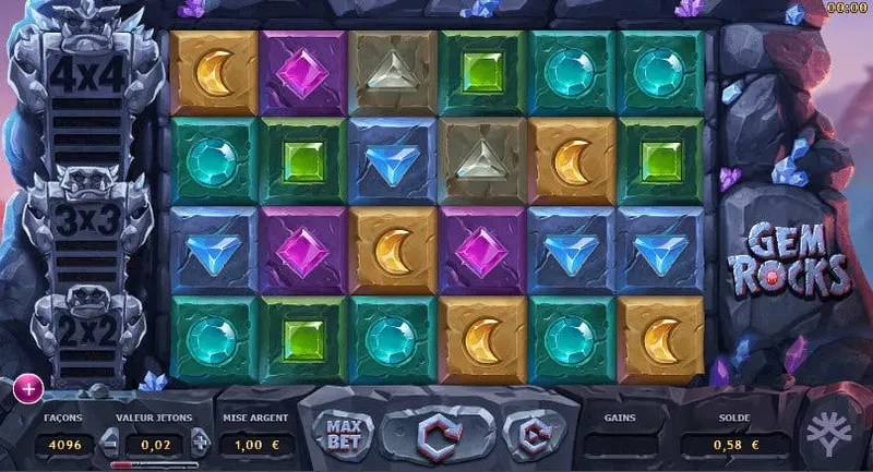 interface jeu gem rocks