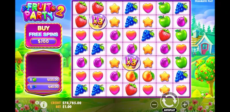 Fruit Party 2 grid