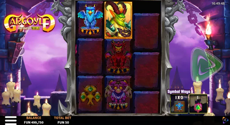 Gargoyle Infinity Reels connexions