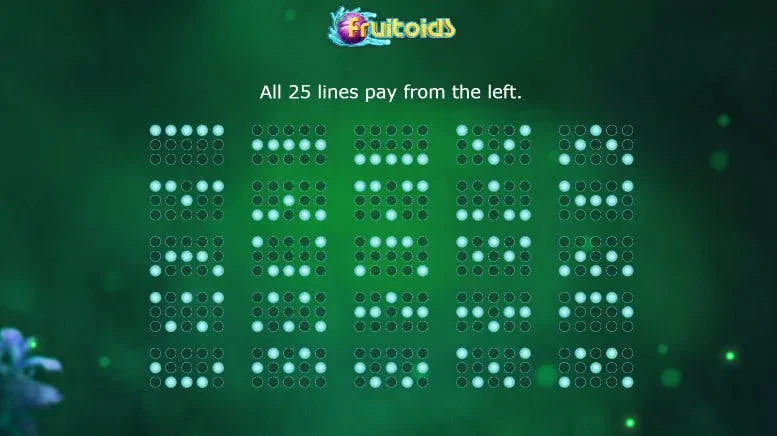 paylines fruitoids
