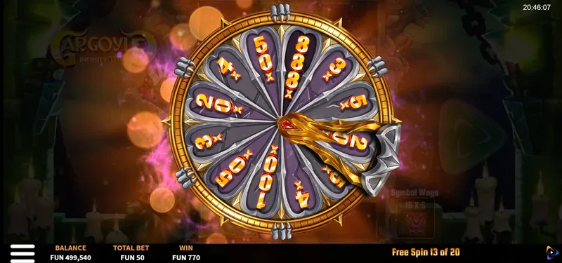 Gargoyle Infinity Reels roue